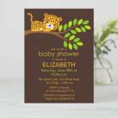 Cute Little Leopard Baby shower Invitation (Debout devant)