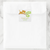 Cute Little Leopard Bedankt Sticker (Tas)
