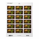 Cute Little Leopard Dank je wel Etiket (Full Sheet)