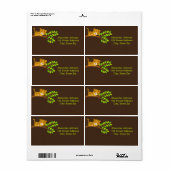 Cute Little Leopard Expédition Étiquettes (Feuille entière)