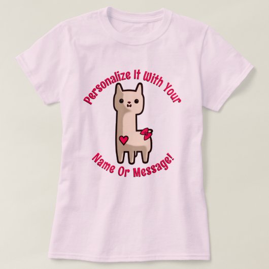 Cute Little Llama T-Shirt (Design voorkant)