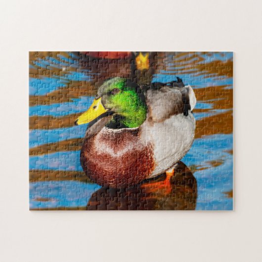 Cute Little Mallard Duck Jigzaag puzzle Legpuzzel (Horizontaal)