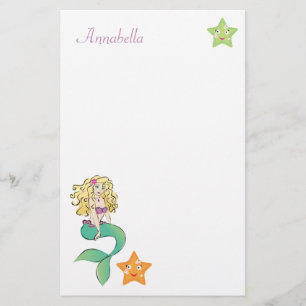 Cute Little Mermaid Briefpapier