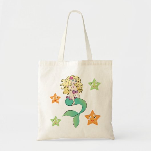 Cute Little Mermaid Tote Bag (Voorkant)