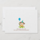 Cute Little Monkey First Birthday Invitation (Dos)