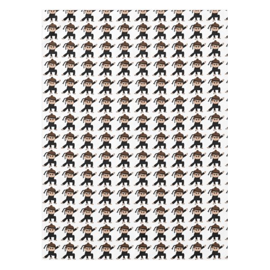 Cute Little Ninja Boy Kind Rectangle Tafelkleed (Voorkant)