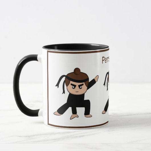 Cute Little Ninja Boy Tea Coffee Mug (Gauche)