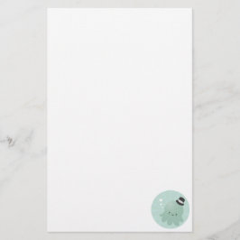 Cute Little Octopus met een zwarte bovenste pet Briefpapier