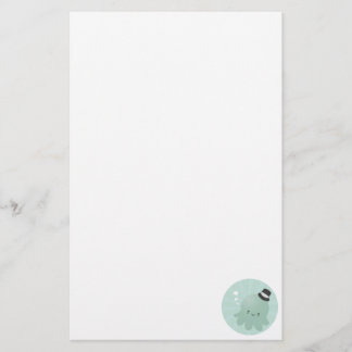 Cute Little Octopus met een zwarte bovenste pet Briefpapier