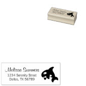 Cute Little Orca Whale Adres Rubberstempel (Gestempeld)