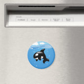 Cute Little Orca Whale on Aqua Magneet (Insitu (Vaatwasser))