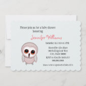 Cute Little Owl Family Baby shower Invitation (Dos)