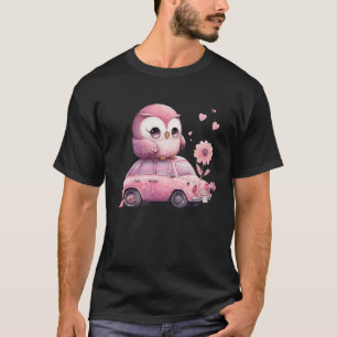 Cute Little Owl Valetines Animal Love 20 T-shirt