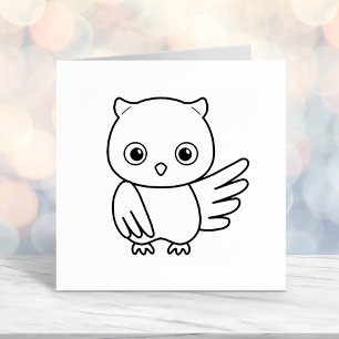 Cute Little Owl Zelfinktende Stempel
