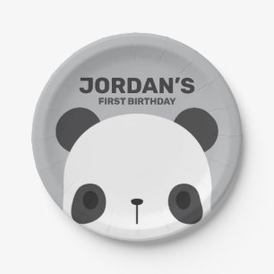 Cute Little Panda Beer Birthday Papieren Bordje