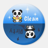 Cute Little Pandas Clean Dirty Magneet (Voorkant)