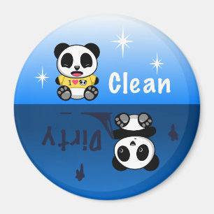 Cute Little Pandas Clean Dirty Magneet