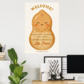 Cute Little Peanut *Welcome Sign Poster ONLY* (Bureau à domicile)