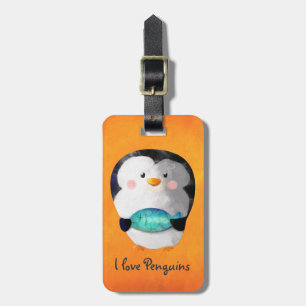 Cute Little Penguin Bagagelabel