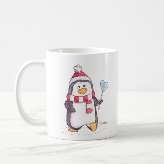 Cute Little Penguin Coffee Mok (Links)