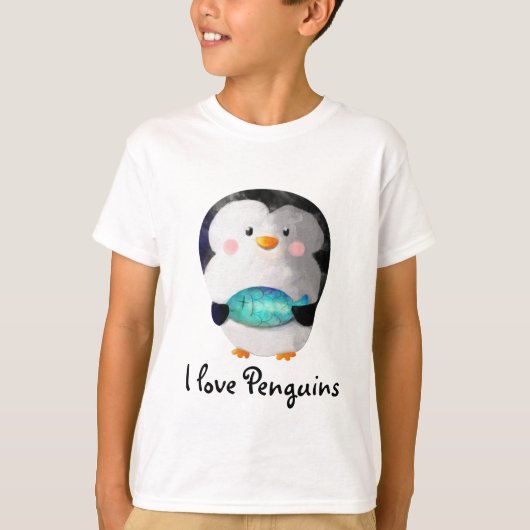 Cute Little Penguin T-shirt (Voorkant)