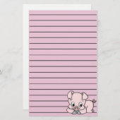 Cute Little Pig Briefpapier (Voorkant / Achterkant)