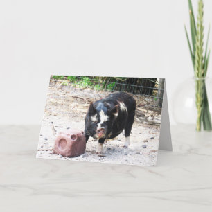 Cute Little Piggy - Carte de voeux Farm Life