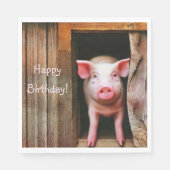 Cute Little Piggy Servet (Voorkant)