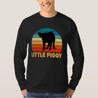 Cute Little Piggy Sunset Piglet Silhouette T-shirt