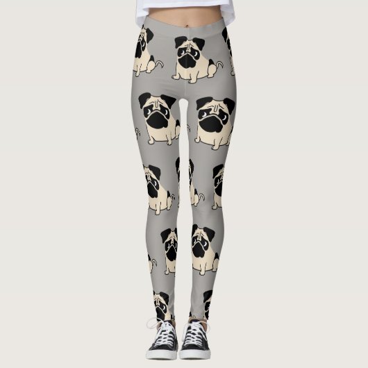 Cute Little Pug Leggings (Voorkant)