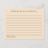 Cute Little Pumpkin Baby shower Advice Kaarten (Achterkant)