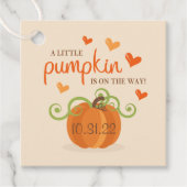 Cute Little Pumpkin-Baby shower Bedankjes Labels (Voorkant)