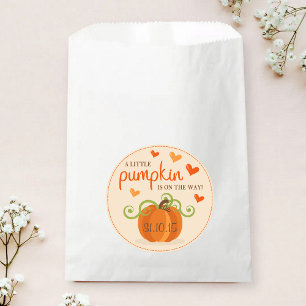 Cute Little Pumpkin Baby shower Favor Bags Bedankzakje