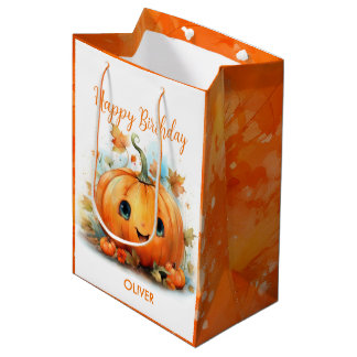 Cute Little Pumpkin Birthday Medium Cadeauzakje