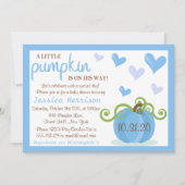 Cute Little Pumpkin Boys Baby shower Kaart (Voorkant)