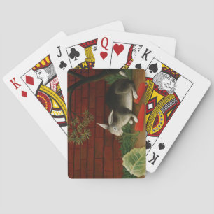 Cute Little Rabbit (Pet Animal) (Henri Rousseau) Pokerkaarten