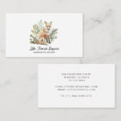 Cute Little Raccoon Carte de visite de garderie (Devant / Derrière)