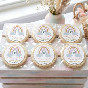 Cute Little Rainbow Baby Shower Klassieke Ronde St Sticker