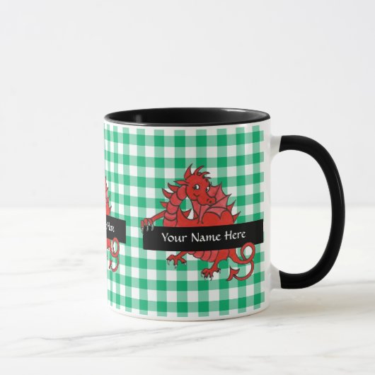 Cute Little Red Dragon Coffee Mug à personnaliser (Droite)