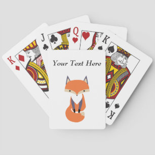 Cute Little Red Fox Illustration Speelkaarten