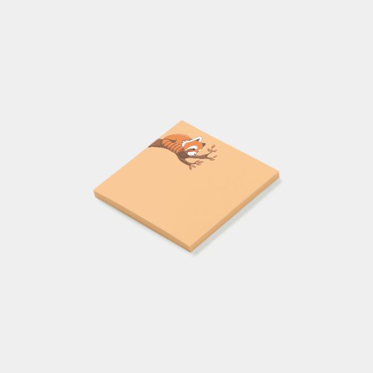Cute Little Red Panda Post-it® Notes (Schuin)