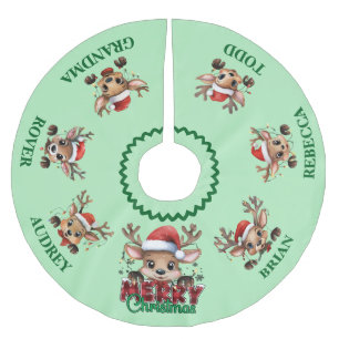 Cute Little Reindeer Kerstboom Vloerkleed Rok