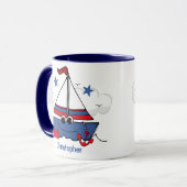 Cute Little Sailboat Mok (Voorkant links)