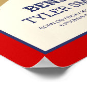 Cute Little Slugger Baseball Baby Birth Stats Poster (Hoek)