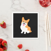 Cute Little Smiling Corgi Puppy Servetten (Insitu)
