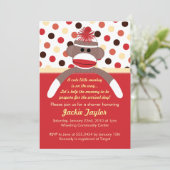 Cute Little Sock Baby shower Invitation (Debout devant)