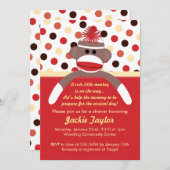 Cute Little Sock Baby shower Invitation (Devant / Derrière)