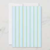 Cute Little Stork Boy Baby shower Invitation Kaart (Achterkant)