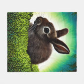 Cute Little Storybook Bunny Fleece Deken (Voorkant (Horizontaal))