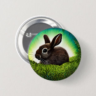 Cute Little Storybook Bunny Ronde Button 5,7 Cm